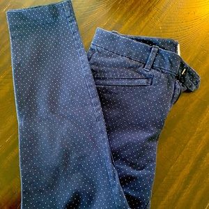 Navy ankle sz 6 stretch trouser material